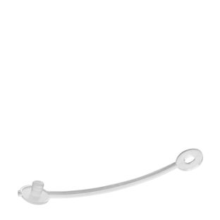 Nylon sluitstrip, 55 mm lang, transparant 