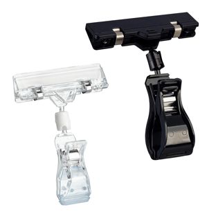 Sign-Clip met grote klem en kaarthouder 