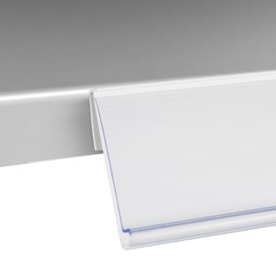 Prijsrail/scanrail NO, zelfklevend, 15° leeshoek 39 mm | 1000 mm | wit 