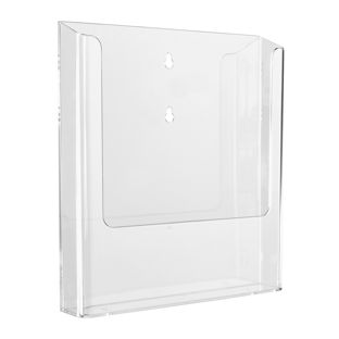Wandfolderhouder, polystyreen, transparant PTXD, 1 x A4  | transparant 