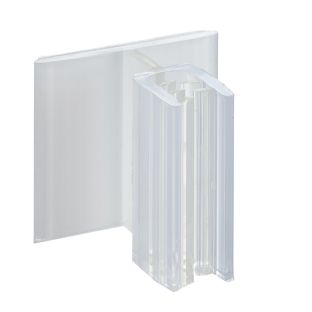 Kaartgrippers, zelfklevend in 90° hoek met flexibele Steg | 25 x 25 mm