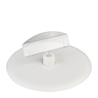 Sign-Clip met prijskaarthouder en zelfklevende voet (ø 90 mm), transparant 
