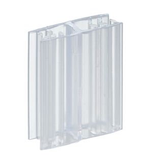 Kaarthouder dubbele gripper, 25 x 22 mm, transparant 