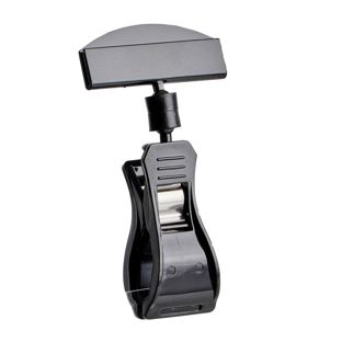 Sign-Clip met grote klem en prijskaarthouder zwart 