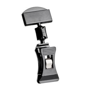 Sign-Clip met kleine klem en kleine prijskaarthouder, zwart 