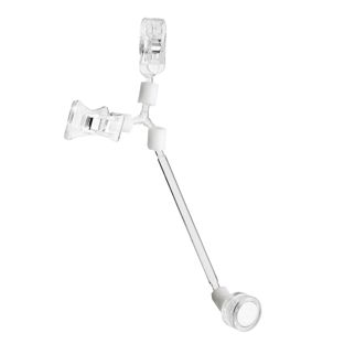 Sign-Clip met miniklem, kleine klem en neodymium magneetvoet, 10 cm verlenging, transparant 