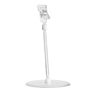 Sign-Clip met kleine klem en basisschijf (Ø 90 mm), 10 cm verlenging, transparant 