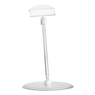 Sign-Clip met prijshouder en basisschijf (Ø 90 mm), 10 cm verlenging, transparant 