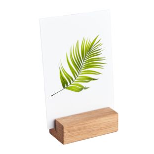 Houten kaarthouder 60 mm | Eiken  | rechte insteekgleuf  | geolied 