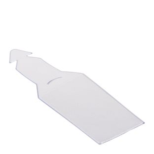 Prijskaartje als pendelclip voor displayhaken tbv geperforeerde wand 