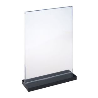 Magnetische T-standaard met zwarte voet A4 - 210 x 297 mm  | staand formaat 