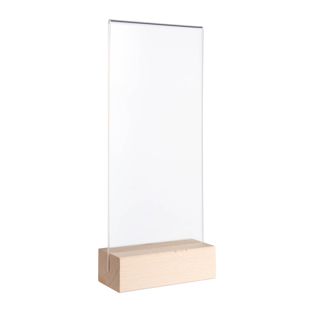 Tafelstandaard MODUL, acrylglashoes met houten voet null | null | 1/3 A4