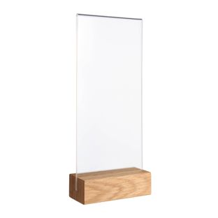 Tafelstandaard MODUL, acrylglashoes met houten voet null | null | 1/3 A4