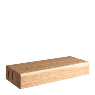 Kaarthouder van hout, voet voor variabel insteeksysteem MODUL 148 mm | eikenhout  | rechte en schuine insteeksleuf 