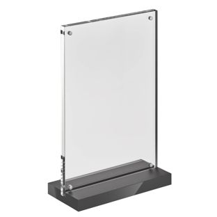 magnetische T-standaard met matzwarte voet staand formaat | A5