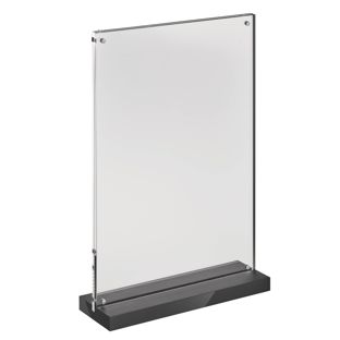 magnetische T-standaard met matzwarte voet A4 - 210 x 297 mm  | staand formaat 