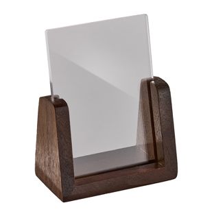 Tafelstandaard hout LignoLine A7  | staand formaat  | Notenhout|acryl (PMMA) 