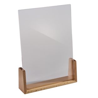Tafelstandaard hout LignoLine A4  | staand formaat  | beukenhout|acryl (PMMA) 