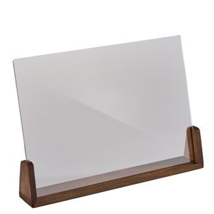 Tafelstandaard hout LignoLine A4  | liggend formaat  | Notenhout|acryl (PMMA) 