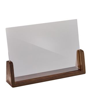 Tafelstandaard hout LignoLine A5  | liggend formaat  | Notenhout|acryl (PMMA) 