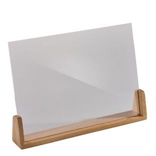 Tafelstandaard hout LignoLine A4  | liggend formaat  | beukenhout|acryl (PMMA) 