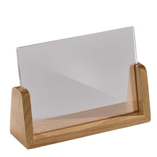 Tafelstandaard hout LignoLine A6  | liggend formaat  | beukenhout|acryl (PMMA) 