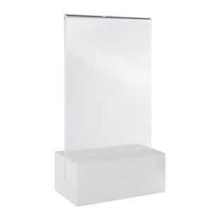 Tafelstandaard MODUL, acrylglashoes met acrylvoet A7  | transparant  | mat 