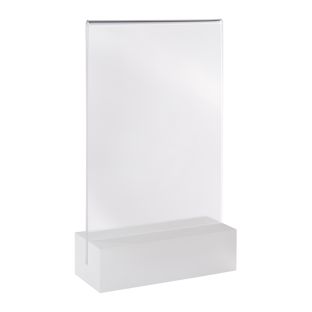 Tafelstandaard MODUL, acrylglashoes met acrylvoet A6  | transparant  | mat 