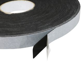 Dubbelzijdig PE-foamtape, zwart, 1 mm dik, sterk hechtend, EL100-02 25 mm