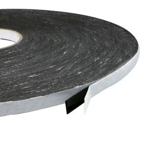 Dubbelzijdig PE-foamtape, zwart, 1 mm dik, sterk hechtend, EL100-02 12 mm
