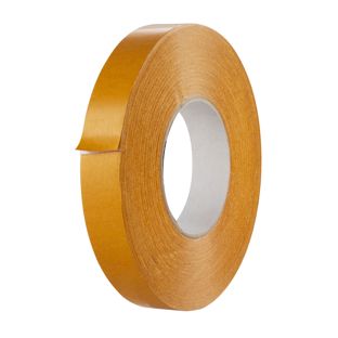 Dubbelzijdig PVC tape, wit, sterke acrylaatlijm, CLM22 25 mm