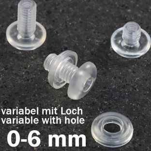 Doorvoerbus, kunststof, transparant 6 mm