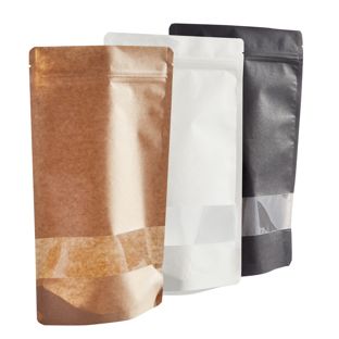 Stazakken kraftpapier met venster 