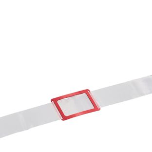 Datumwijzers, elasto met metalen splinten, rood, sleuf-venster ES3, 20 x 31 mm binnen, 27 x 41 mm buiten  | 330 mm 