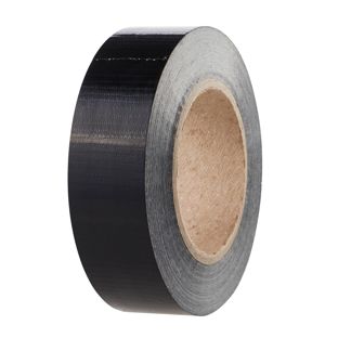 Duct tape op basis van textiel sterk en permanent klevend zwart  | 38 mm