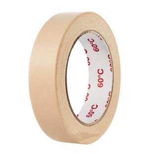 Crêpetape wit, 25 mm, plat crêpe, hittebestendig tot 60°C 