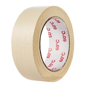 Crêpetape wit, 38 mm, plat crêpe, hittebestendig tot 60°C 