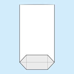Kruisbodemzak, OPP-folie 180 x 300 mm