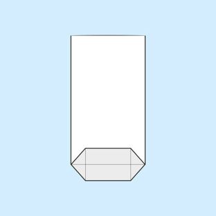 Kruisbodemzak, OPP-folie 85 x 145 mm