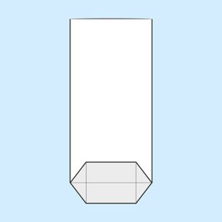 Kruisbodemzak, OPP-folie 125 x 250 mm