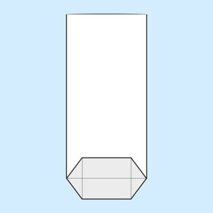 Kruisbodemzak, OPP-folie 130 x 260 mm