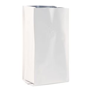 Koffiezakje met aromabeschermingsventiel, wit 245 x 100 mm