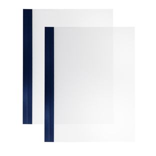 Omslag folie, SureBind Nobless met groef blauw|transparant 