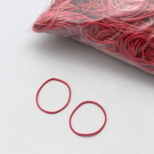 Rubberen elastieken, rood 1 mm | 30 mm