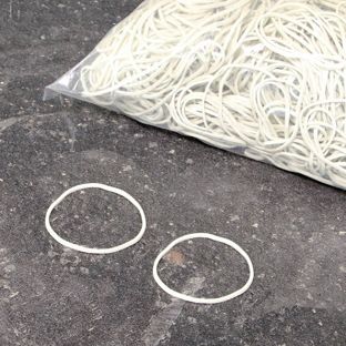 Rubberen elastieken, wit 1,5 mm | 40 mm