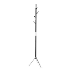 Kapstok, 4 haken, zwart, aluminium 