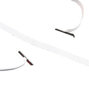 Plat elastiek 2-zijdig genippeld wit  | 310 mm