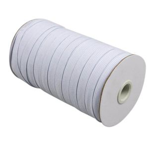Elastiek plat 10 mm wit 