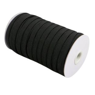 Elastiek plat 10 mm zwart 