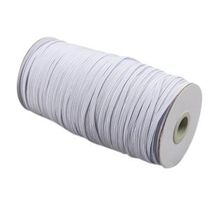 Plat elastiek op rol, 3 mm, wit (rol á 130 m) 